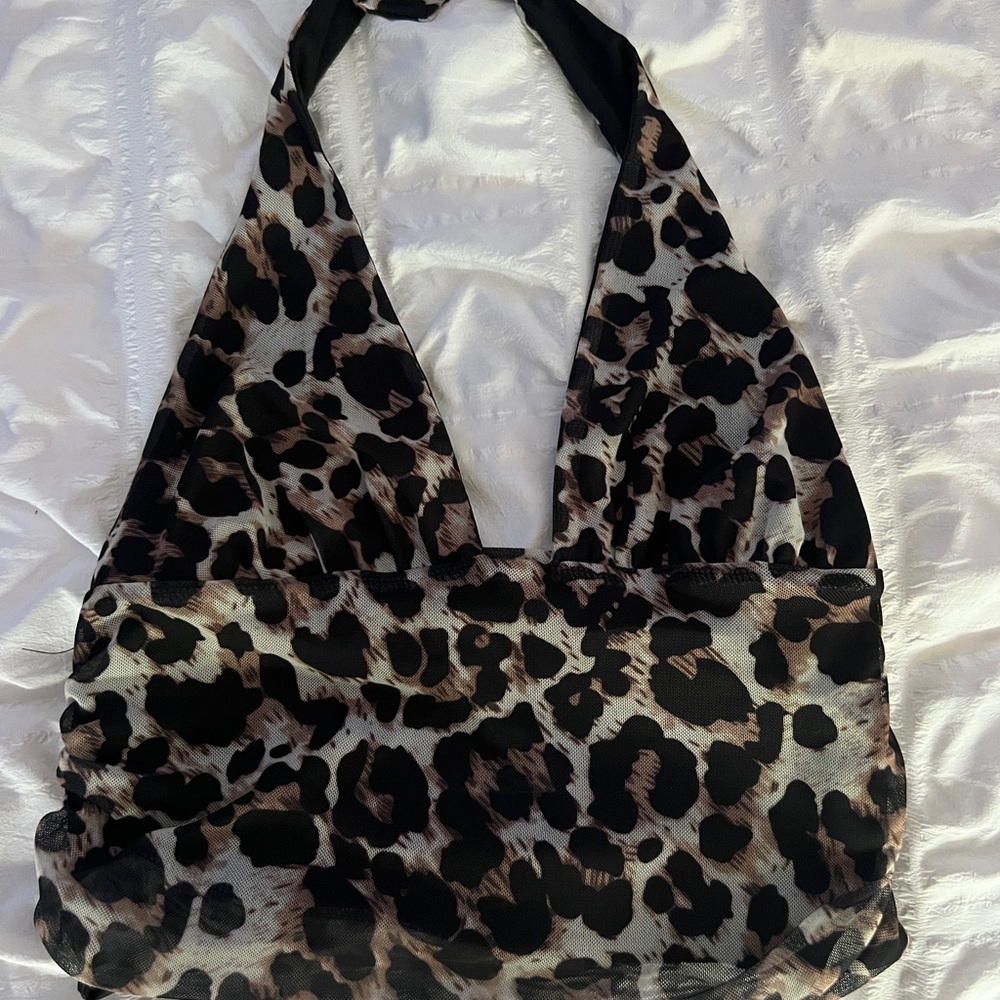 Cheetah Print Pacsun Halter ToP